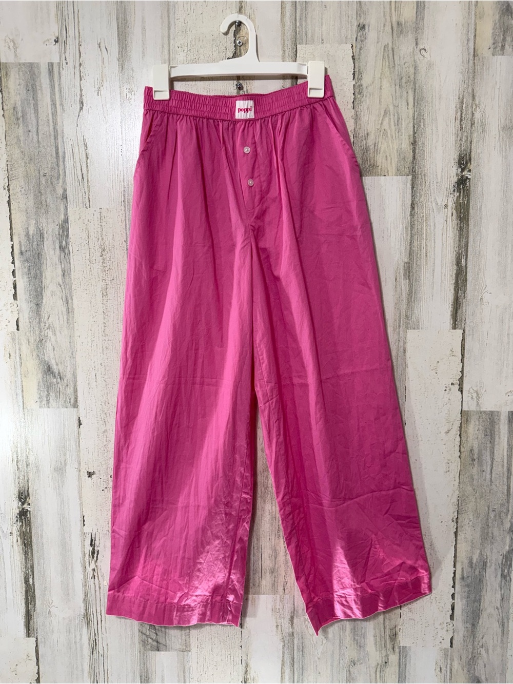 Poppi Collection Wide Leg Loungewear Hot Pink Wide-Leg Pajama Pants